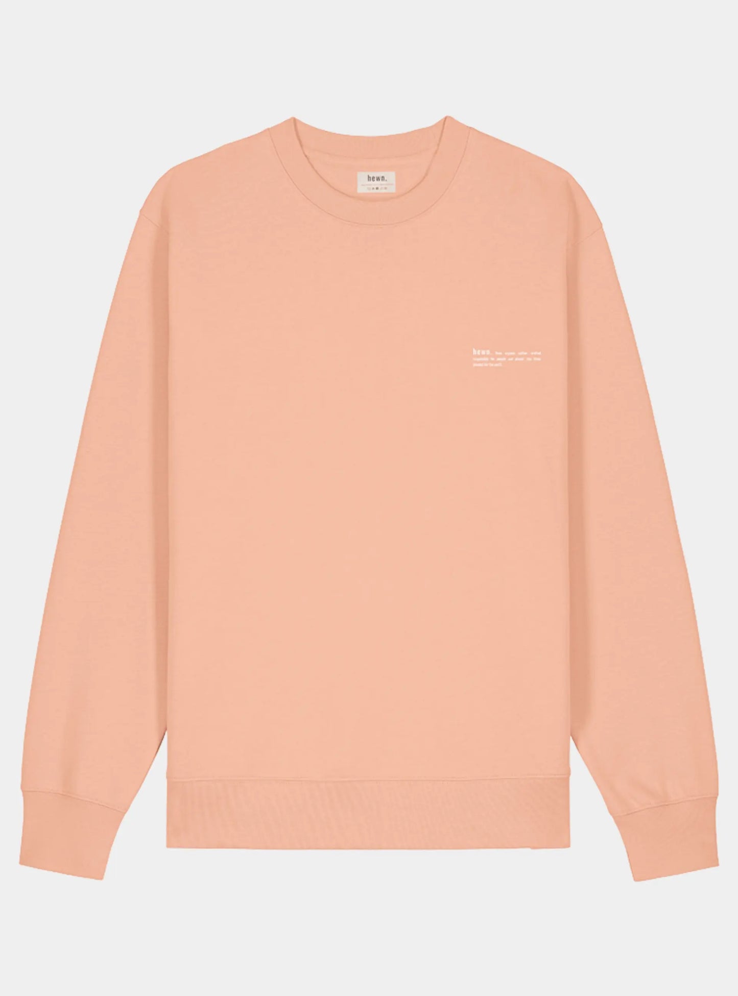 Peach Orange Mens Organic Cotton Relaxed-Fit Sweatshirt hewn.
