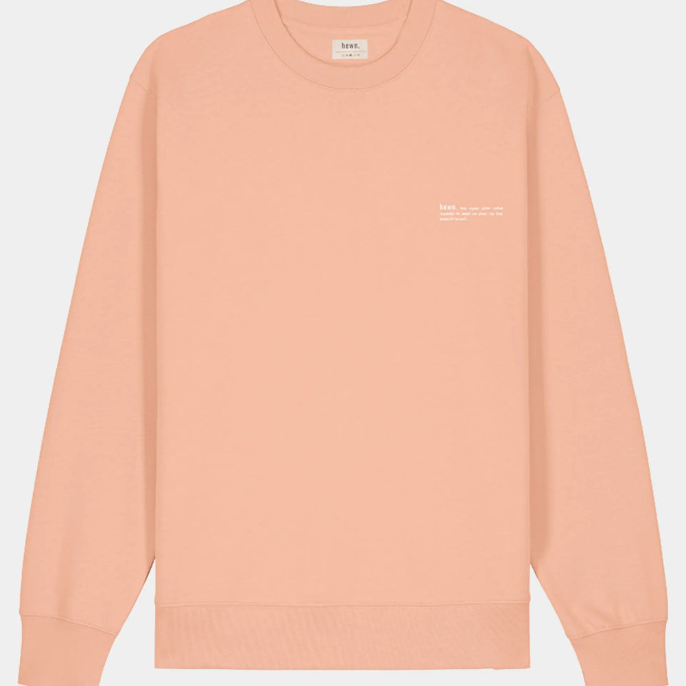 Peach Orange Women's Organic Cotton Relaxed-Fit Sweatshirt hewn.