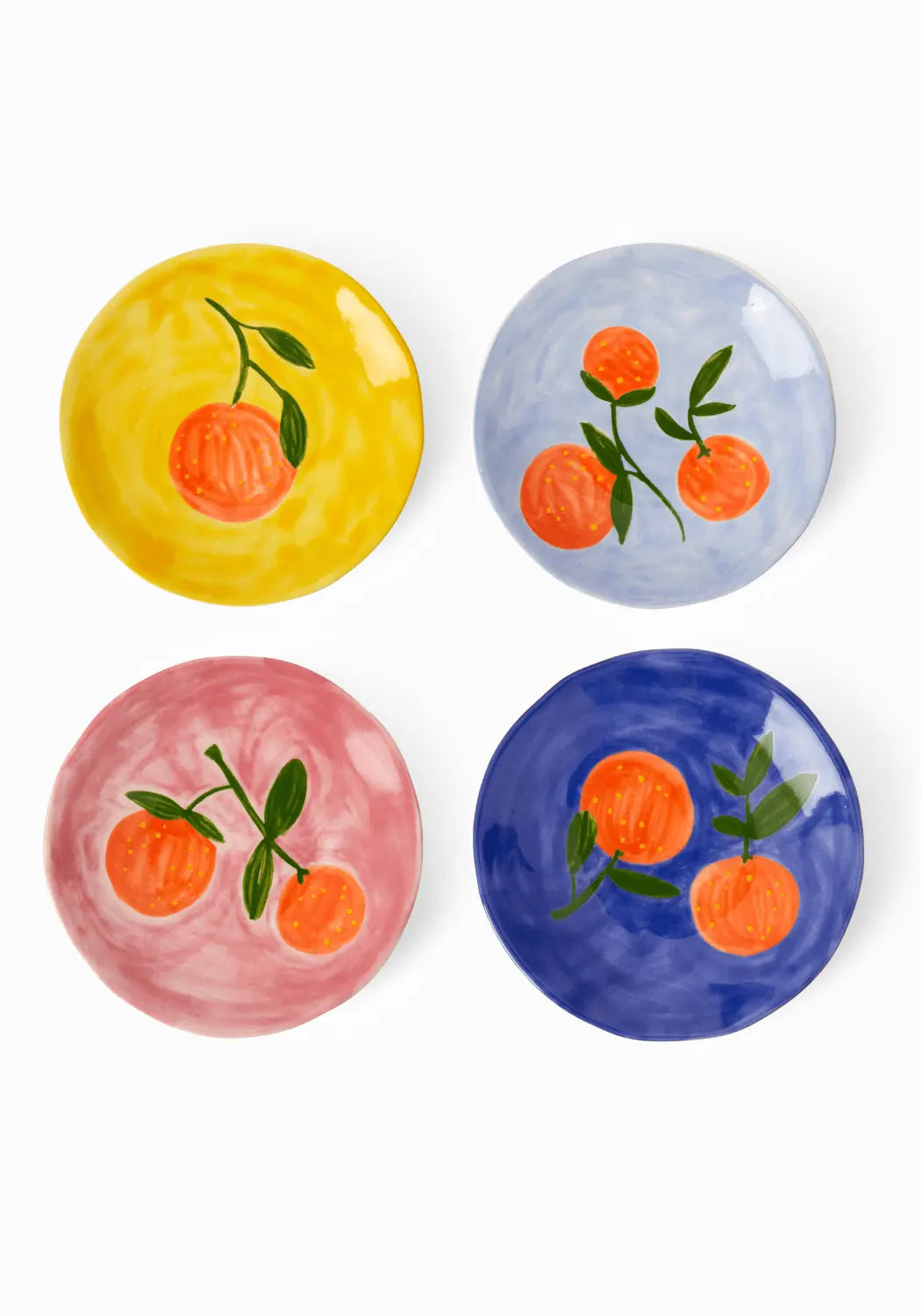 Peaches and Keen Plates After Matisse  - Set of 4 Casa by Josephine Jenno