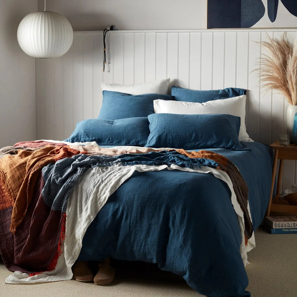Peacock 100% Linen Bed Linen The Secret Linen Store