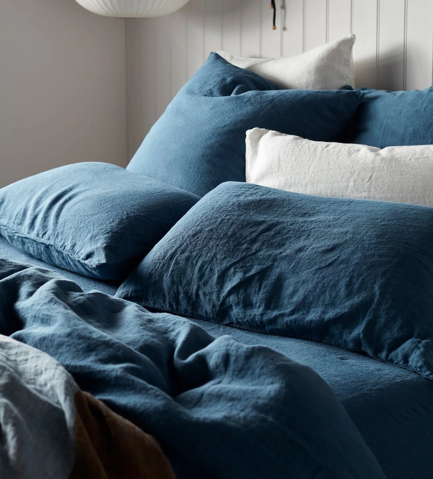 Peacock 100% Linen Duvet Cover The Secret Linen Store
