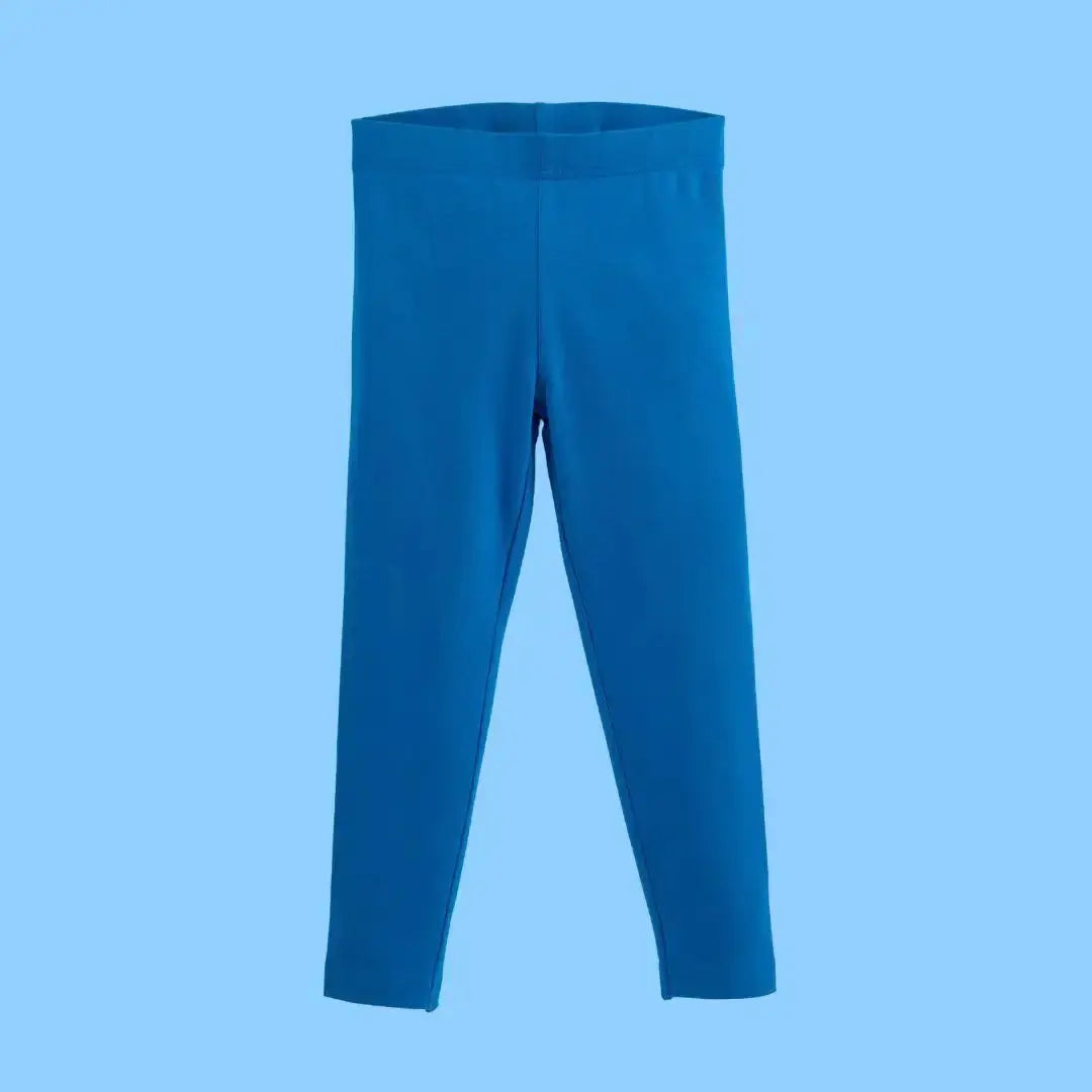 Peacock Blue Kids Organic Leggings ScandiBugs