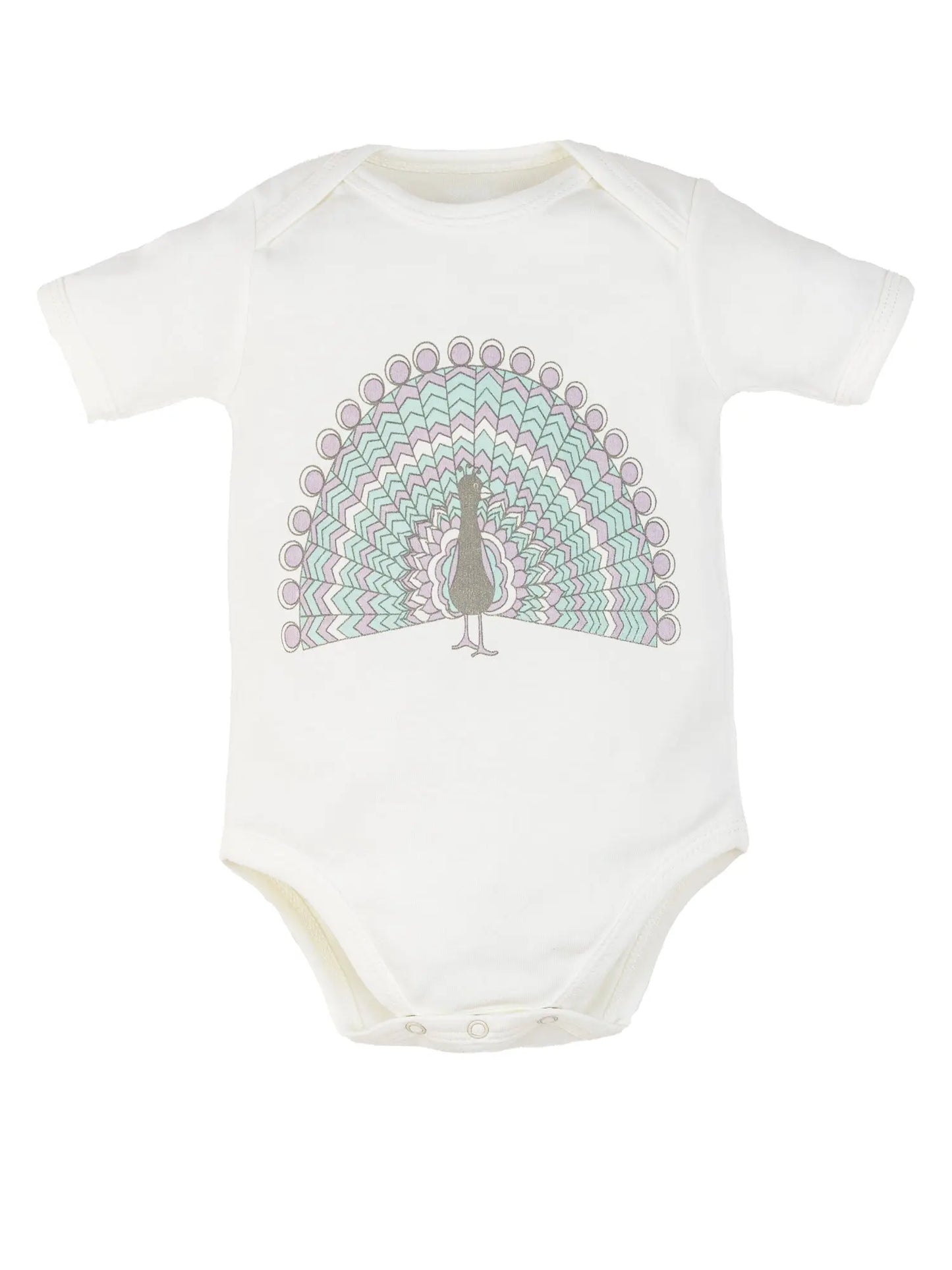 Peacock Short-sleeves Bodysuits PrimaCotton