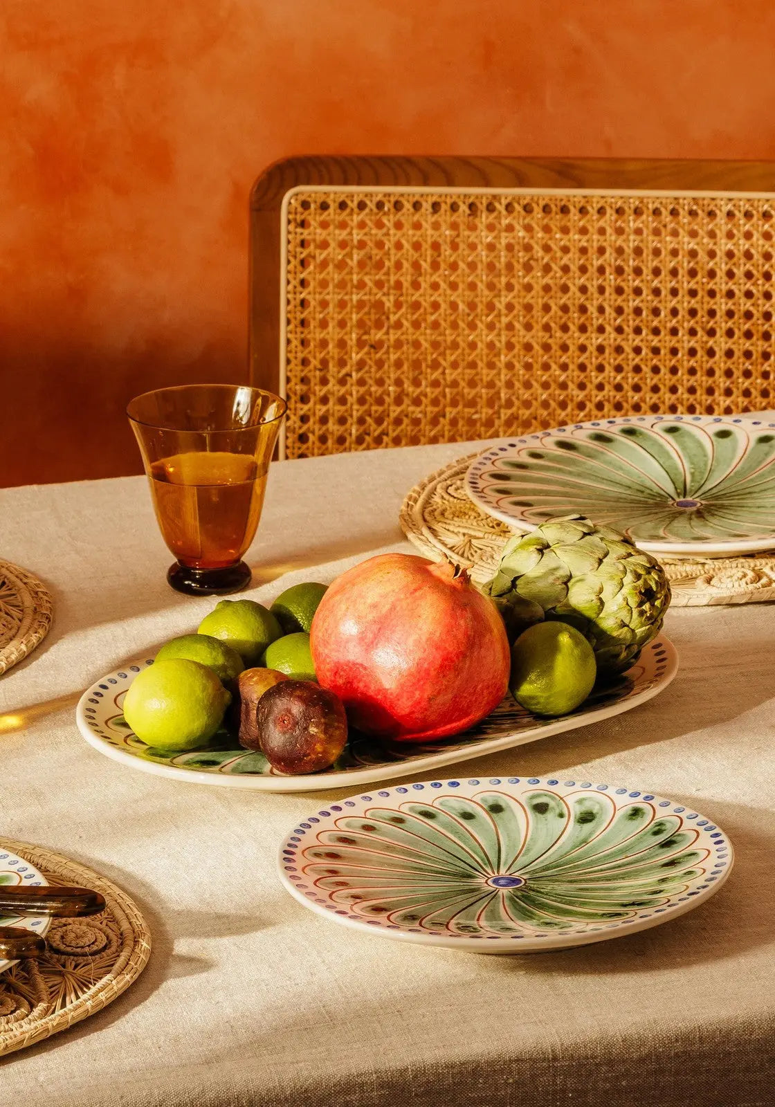 Peacock Side Plate, Green Casa by Josephine Jenno