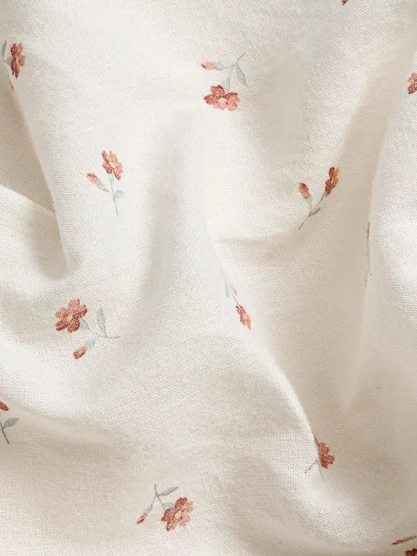 Pearl Posy Bud Linen Blend Duvet Cover Piglet