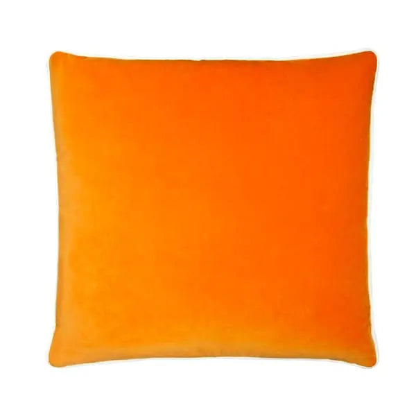 Pelham Clementine / Milk, Sustainable Feather, Cushion, Clementine/Milk Velvet Plain Andrew Martin
