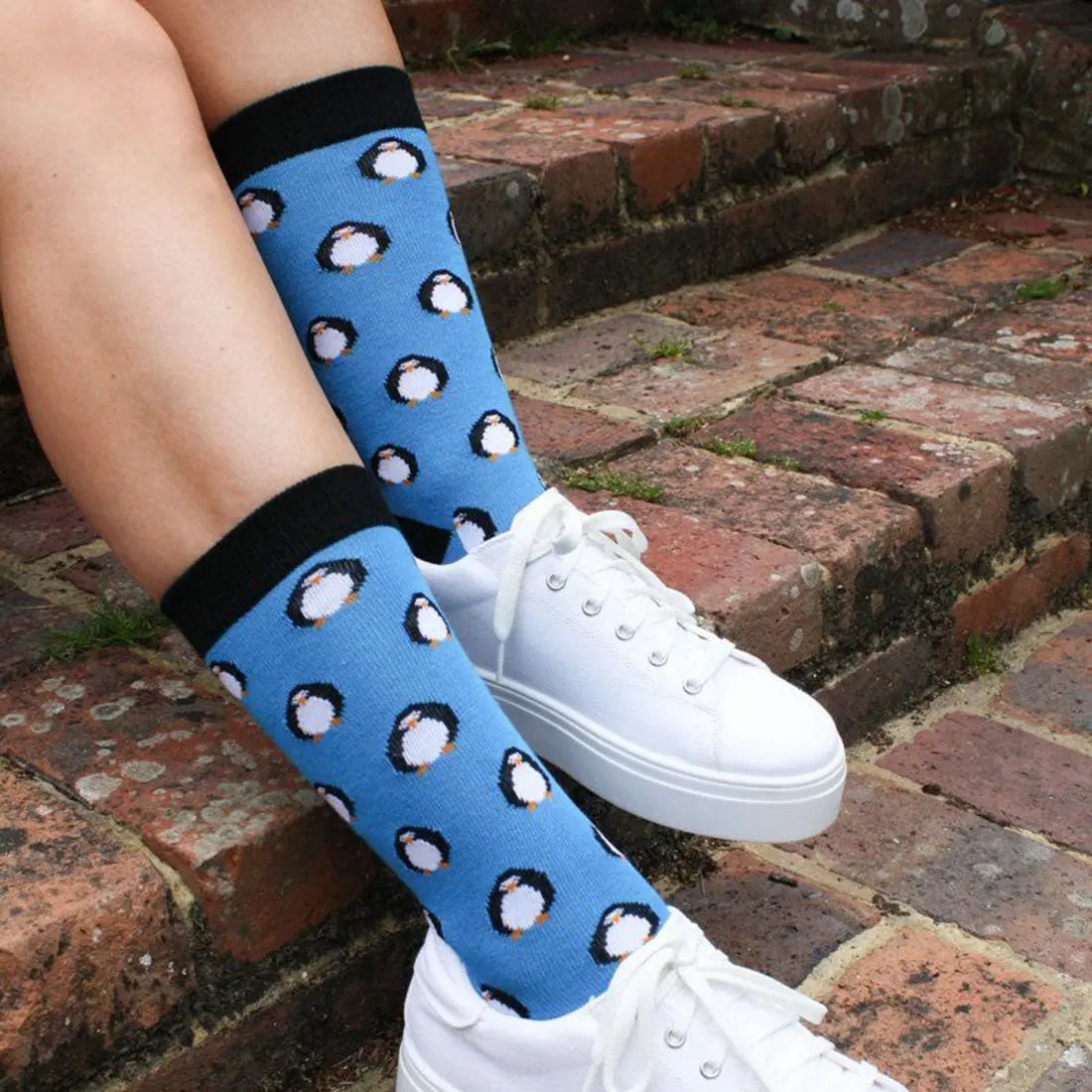 Penguin Bamboo Socks (Comfort Cuff) Swole Panda
