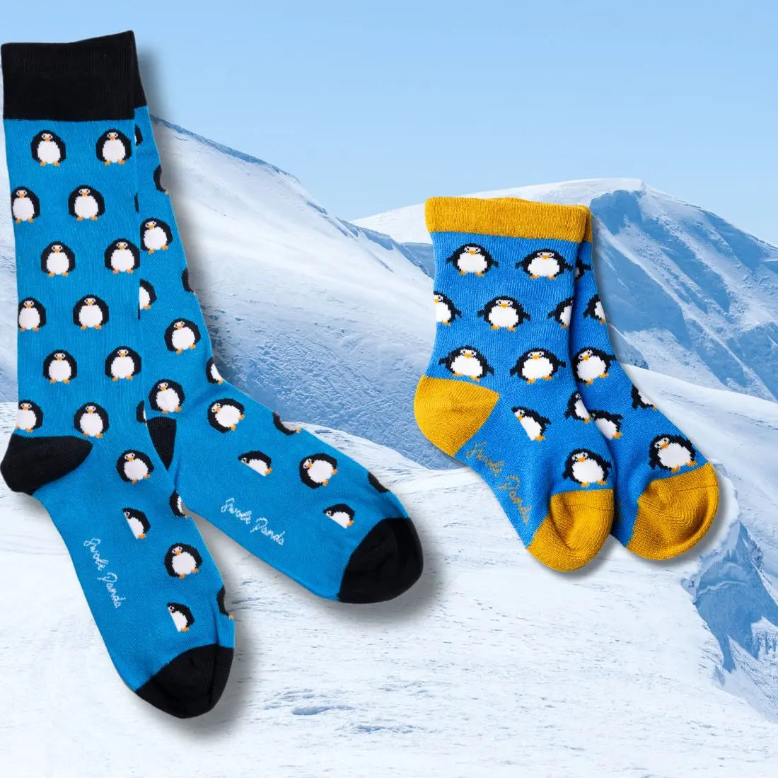 Penguin Matching Bamboo Socks (Adult & Child) Swole Panda