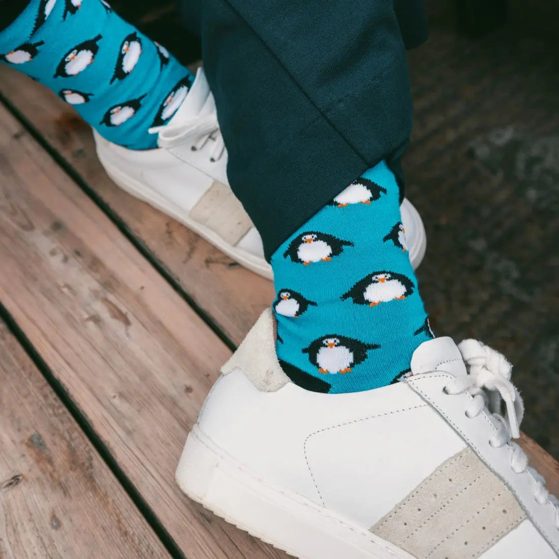 Penguin Matching Bamboo Socks (Adult & Child) Swole Panda
