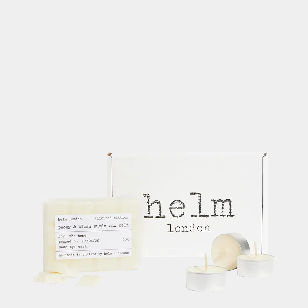 Peony & Blush Suede Tealight & Wax Melt Ultimate Gift Bundle Helm London