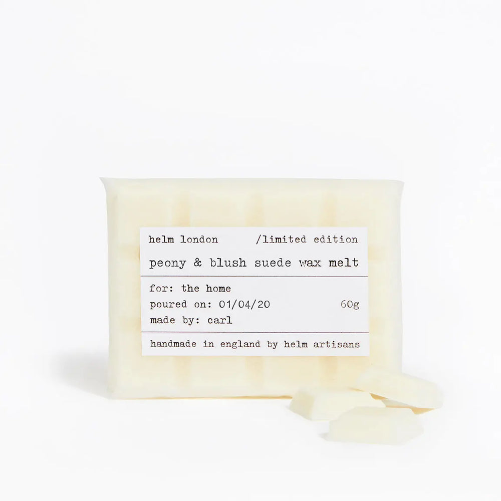 Peony & Blush Suede Wax Melt Helm London