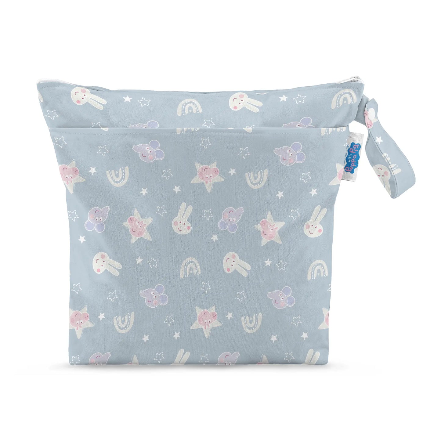 Peppa Pig Grab & Go Nappy Wet Bag - Blue Mix Peppa & Friends Modern Cloth Nappies