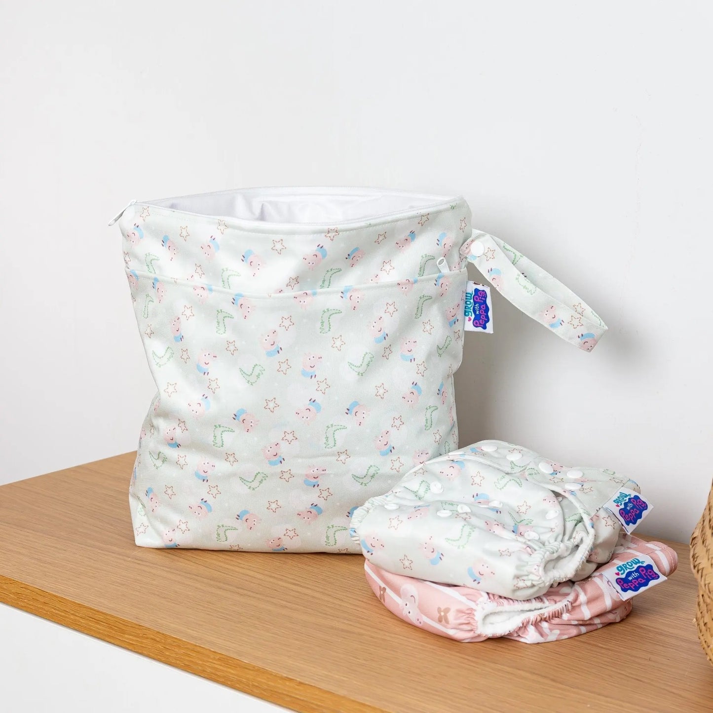 Peppa Pig Grab & Go Nappy Wet Bag - George Pig | Sage Modern Cloth Nappies