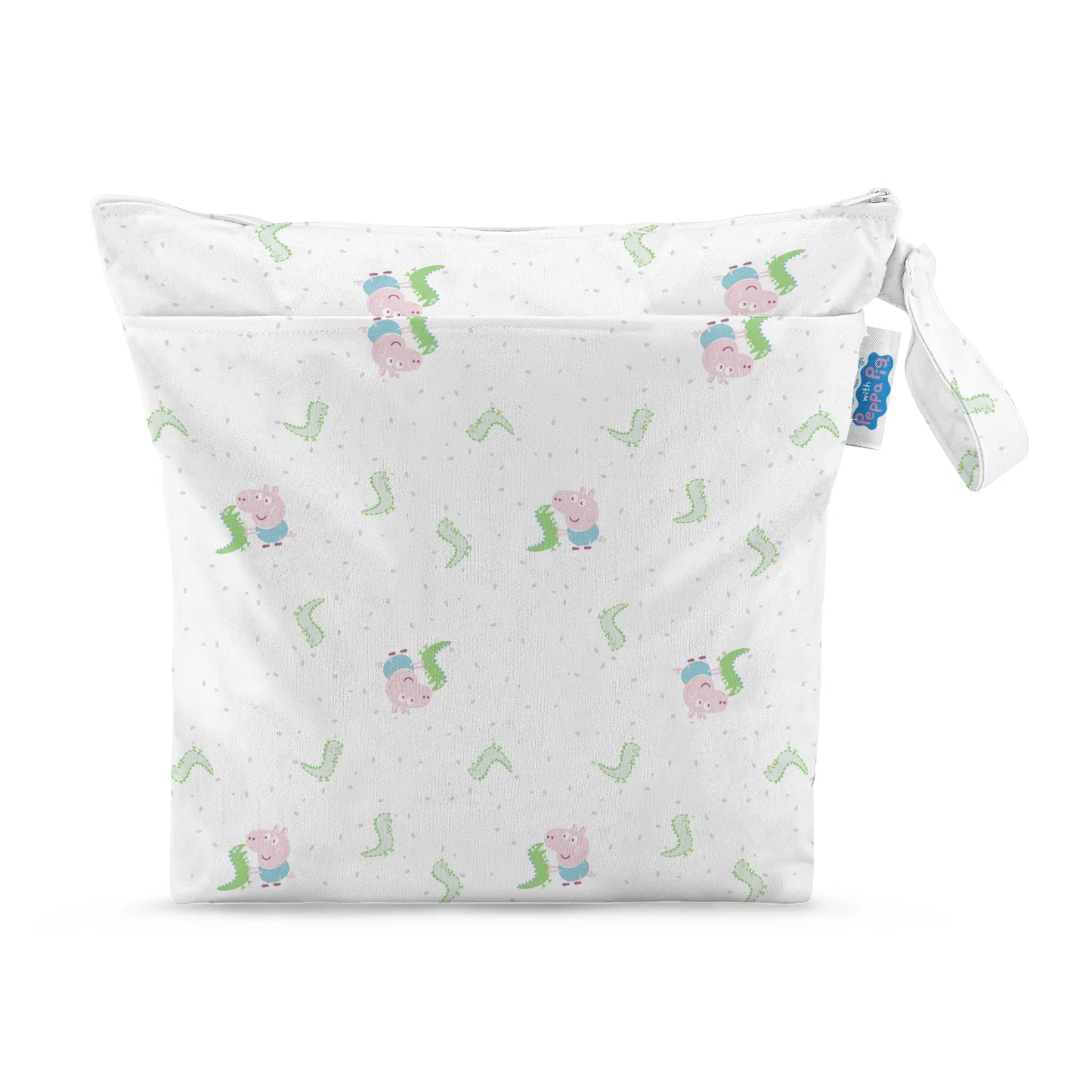 Peppa Pig Grab & Go Nappy Wet Bag - George & Mr.Dinosaur | White Modern Cloth Nappies