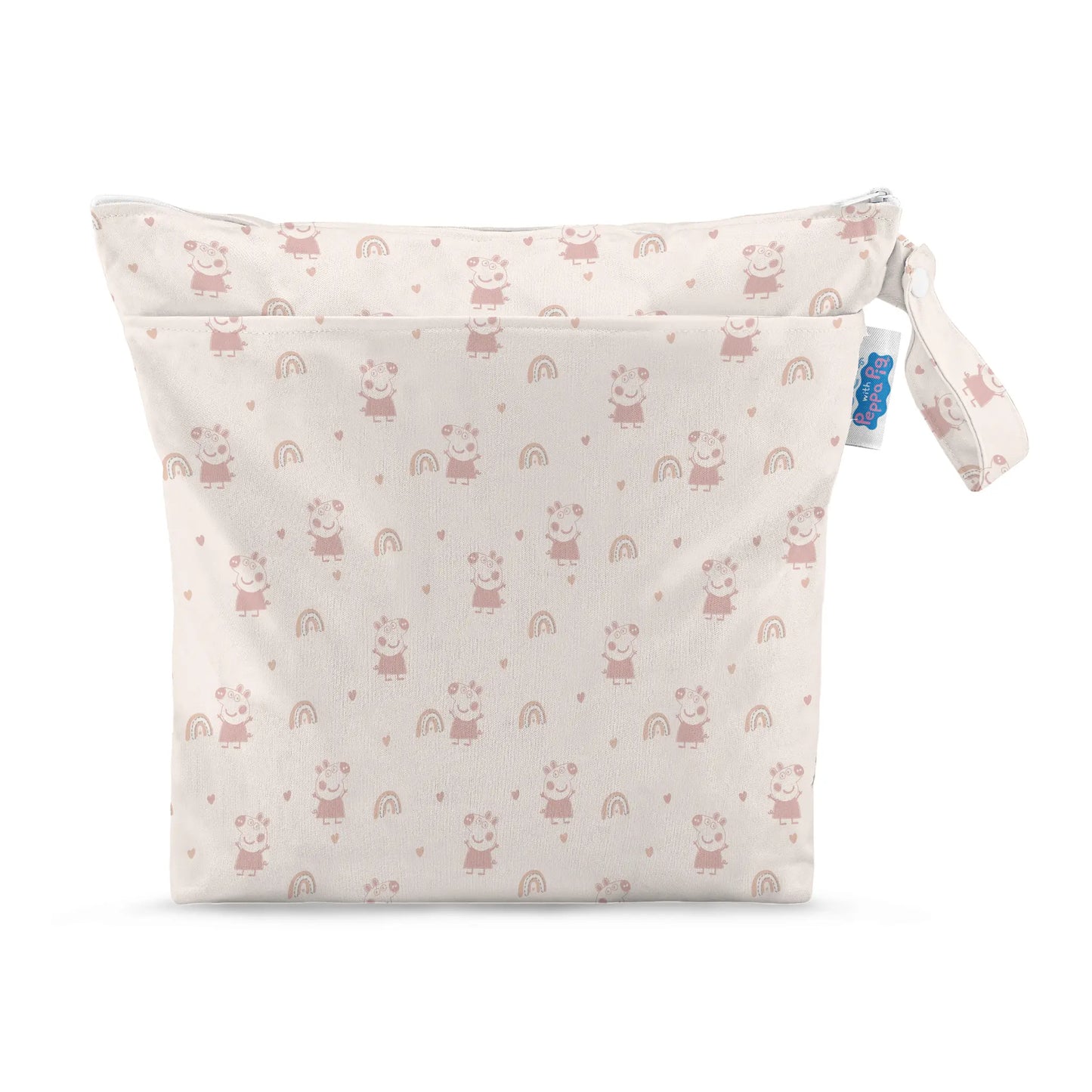 Peppa Pig Grab & Go Nappy Wet Bag - Pink Rainbows Modern Cloth Nappies