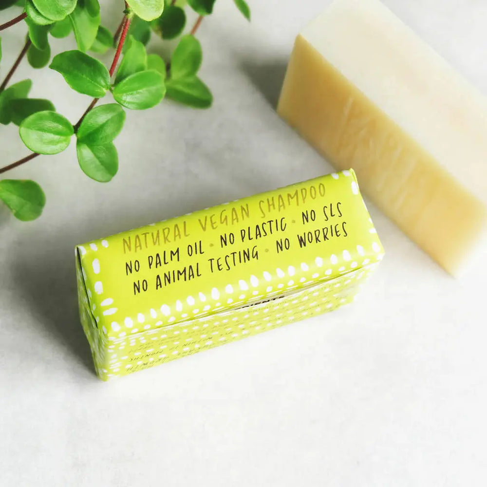 Peppermint and Eucalyptus 100% Natural Vegan Plastic-free Solid Shampoo Paper Plane