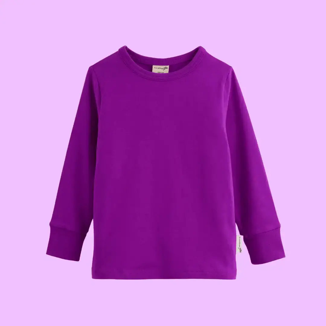 Perfectly Purple Kids Organic Long Sleeve Top ScandiBugs