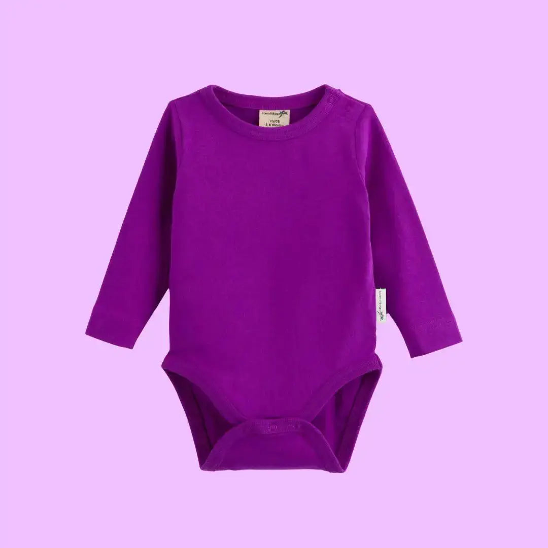 Perfectly Purple Kids Organic Long Sleeve Vest ScandiBugs