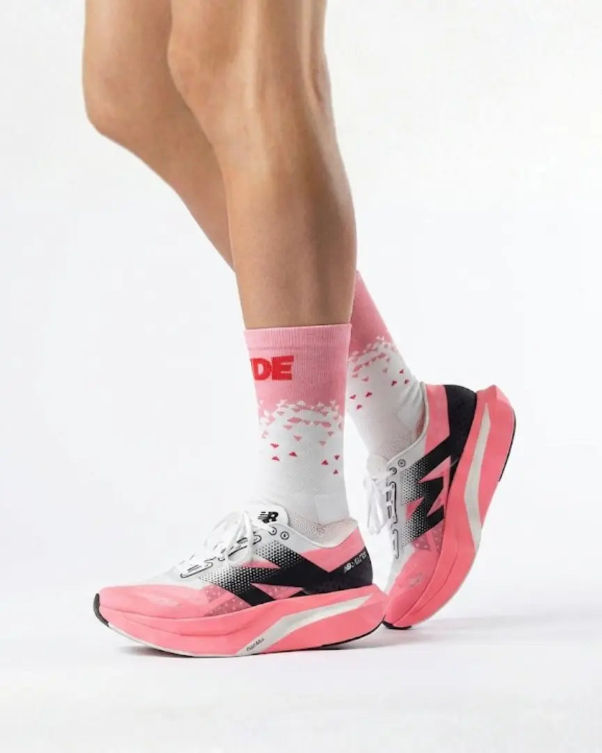Performance Running Socks - Flash Pink Stride North East