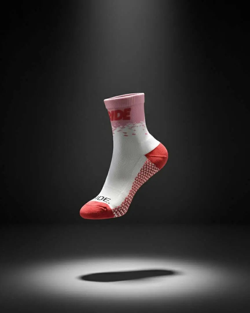 Performance Running Socks - Quarter Crew Flash Pink Stride North East