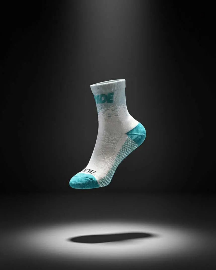Performance Running Socks - Quarter Crew Jade Force Stride North East