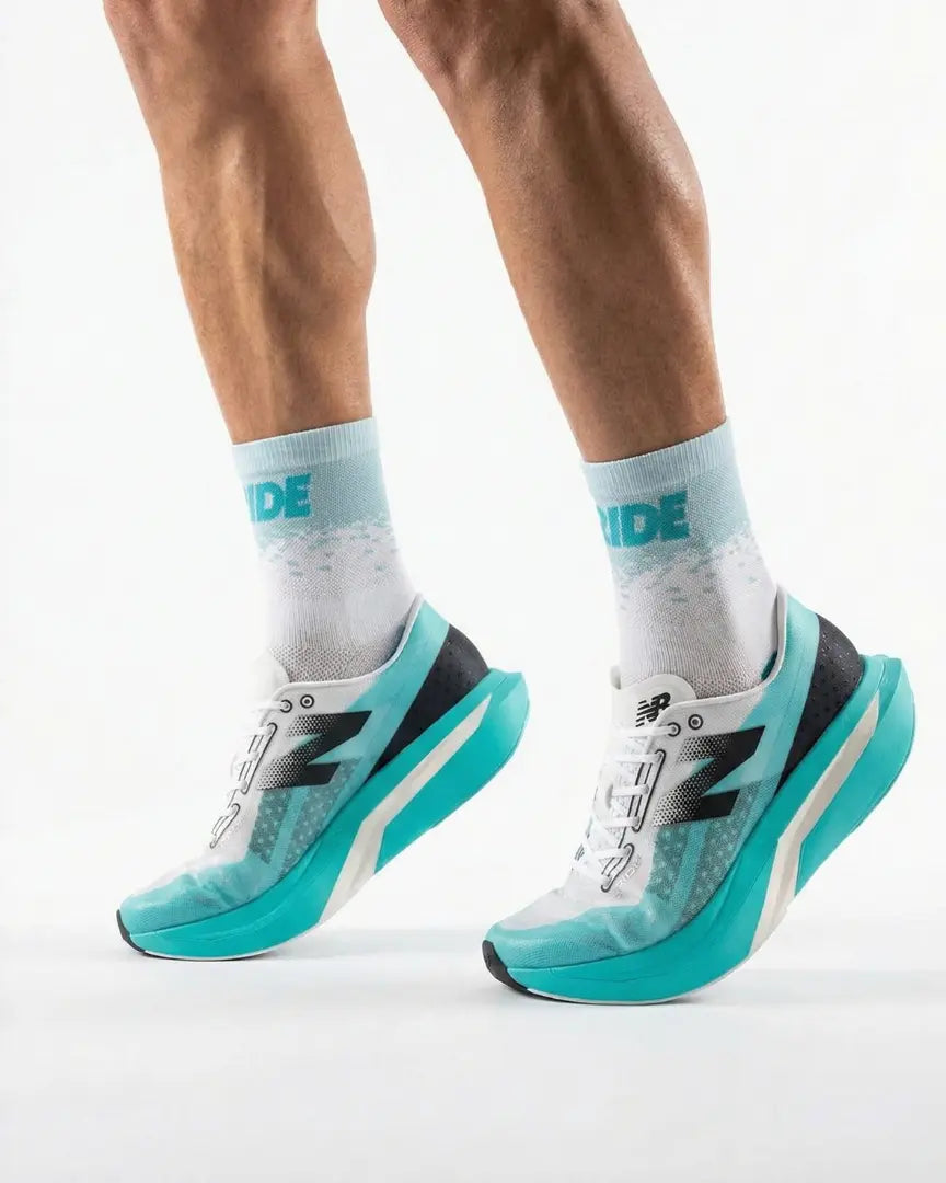 Performance Running Socks - Quarter Crew Jade Force Stride North East