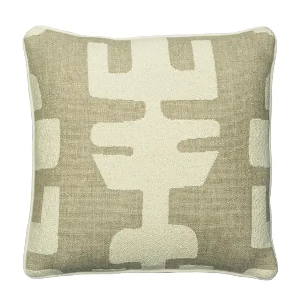 Peru Ivory, Sustainable Feather, Cushion Bouclé & Cotton Blend & Linen Blend & Wool Blend Geometric & Weave Andrew Martin