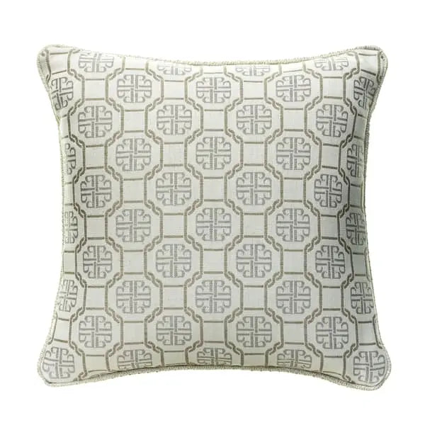 Petro Natural, Sustainable Feather, Cushion Cotton Blend & Wool Blend Geometric Andrew Martin