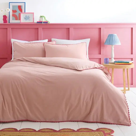 Phoebe Scallop 100% Cotton Duvet Cover and Pillowcase Set Dunelm