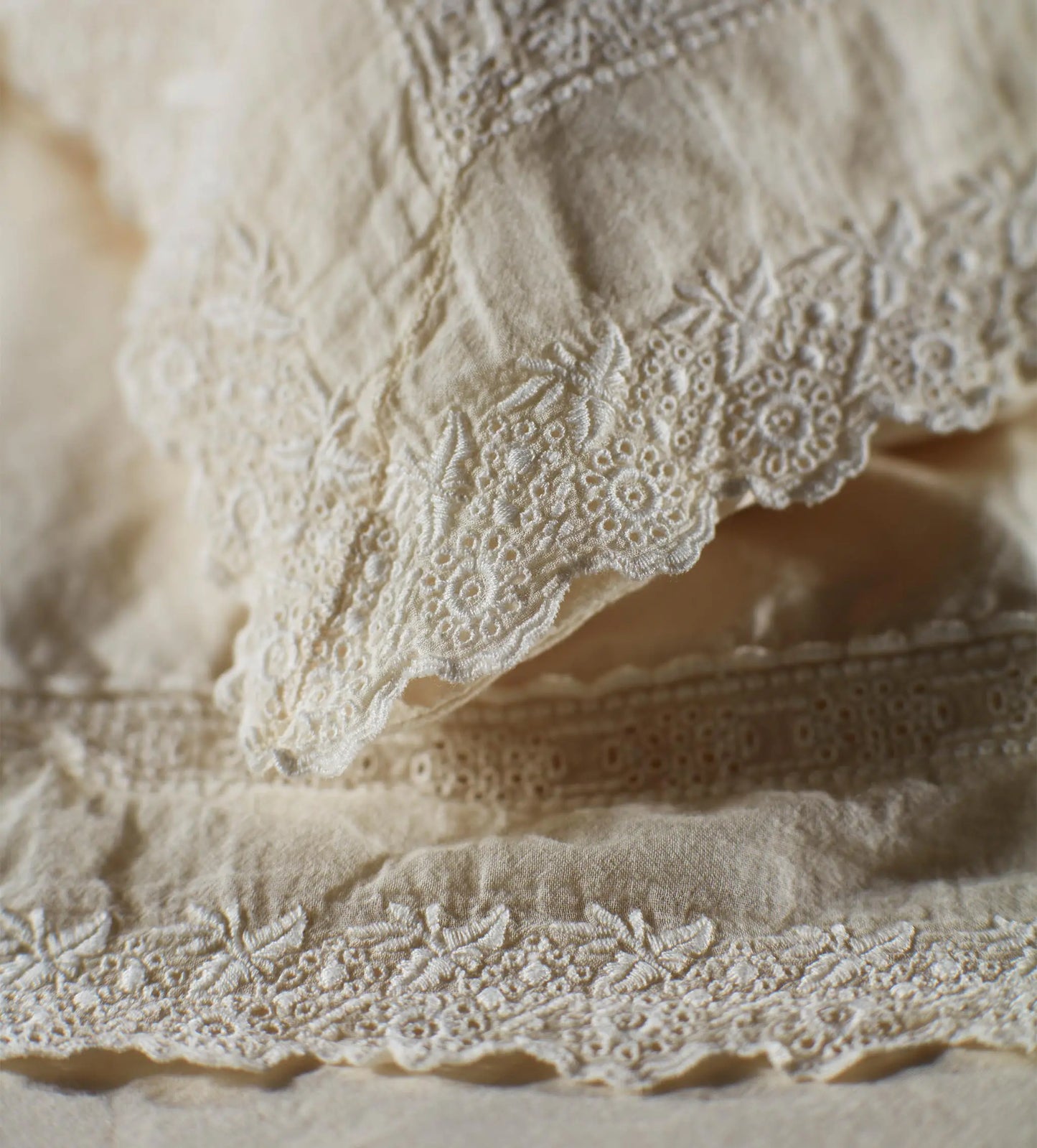 Pia Embroidered 100% Cotton Pillowcase The Secret Linen Store
