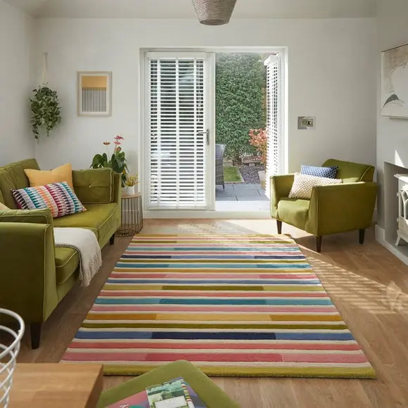 Piano Stripe Wool Rug Dunelm
