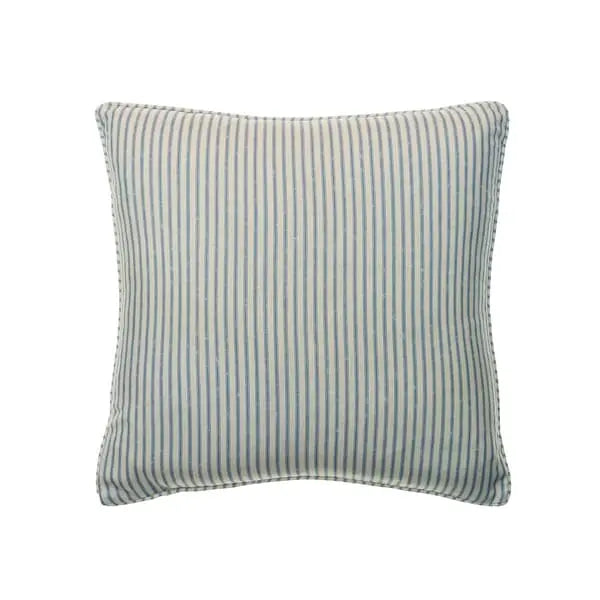 Picket Denim, Sustainable Feather, Cushion Eco-conscious & Linen Blend & Viscose Blend Small Prints & Stripe Andrew Martin