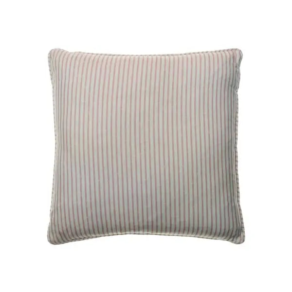 Picket Pink, Sustainable Feather, Cushion Eco-conscious & Linen Blend & Viscose Blend Small Prints & Stripe Andrew Martin