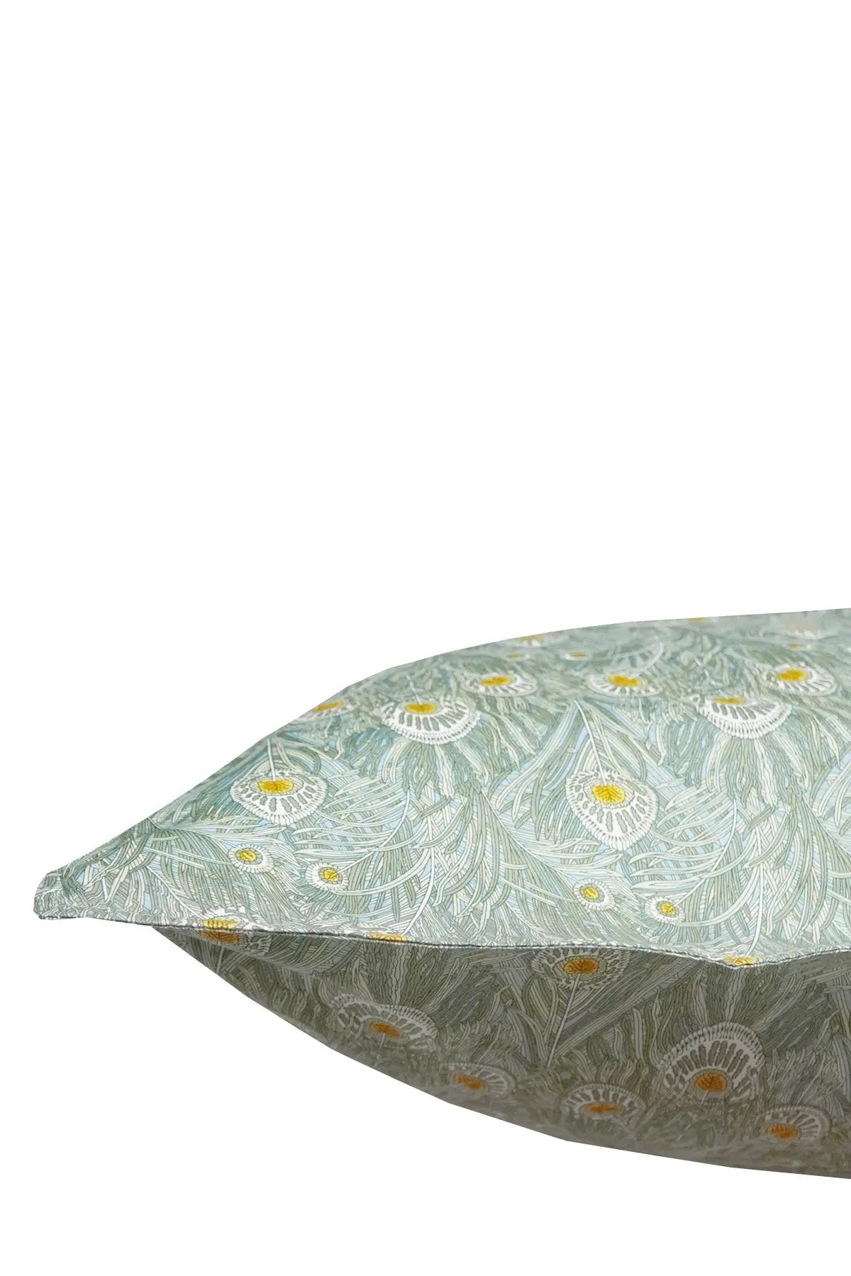 Pillowcase Made With Liberty Fabric QUEEN HERA GREEN Coco & Wolf