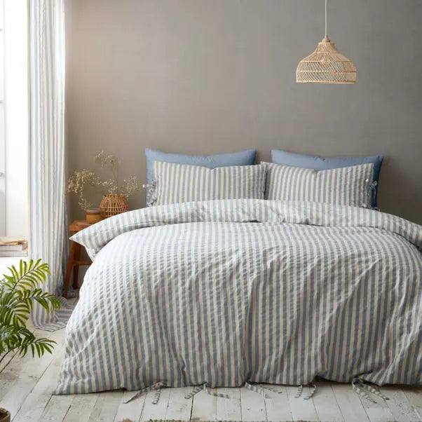 Pinapple Elephant Zanzibar Stripe Polycotton Duvet Cover & Pillowcase Set Dunelm