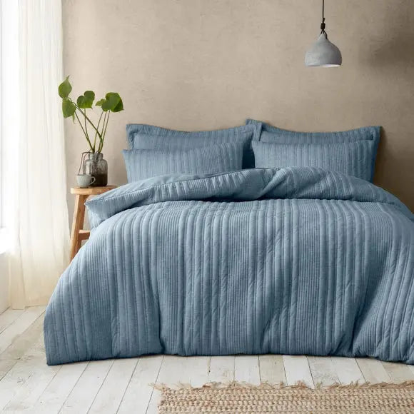 Pineapple Elephant Tamba Jersey Stripe Duvet Cover and Pillowcase Set Dunelm
