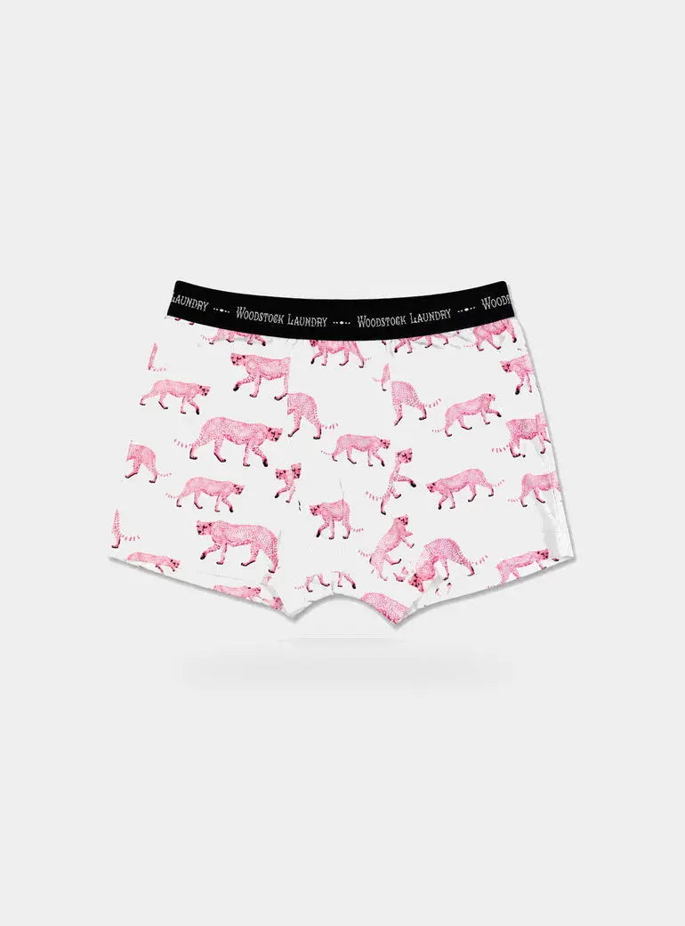 Pink Cheetah Mens Boxer Briefs Woodstock Laundry