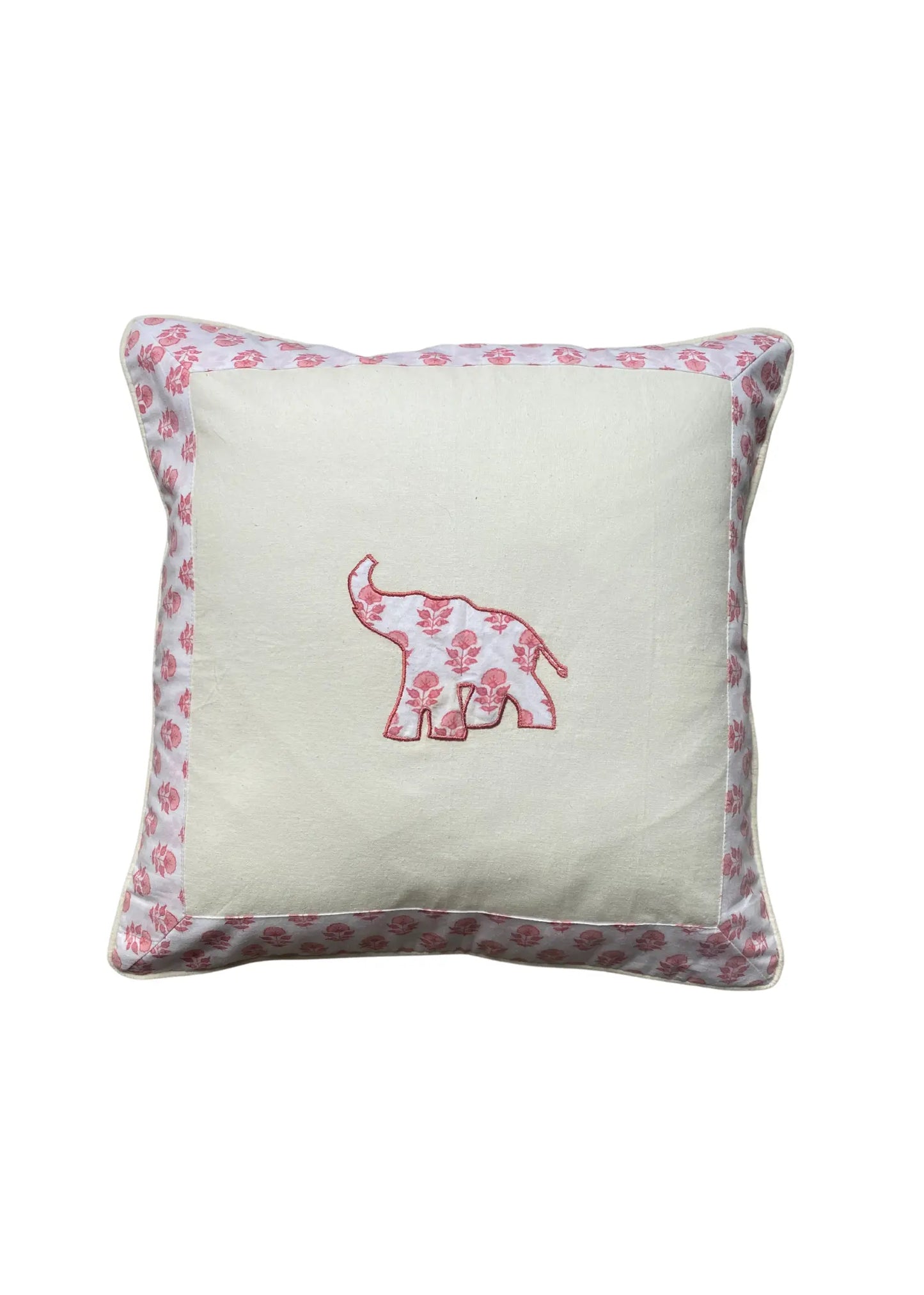 Pink Elephant Cushion Cover Kapara London
