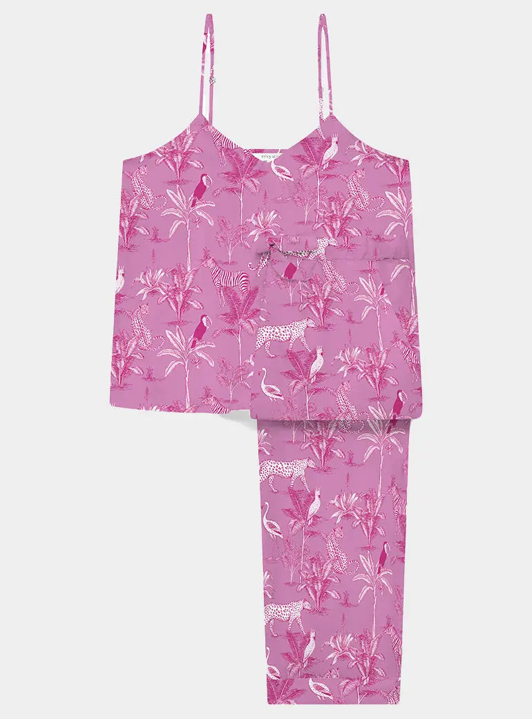 Pink Jungle Women's Organic Cotton Cami Trouser Set Myza