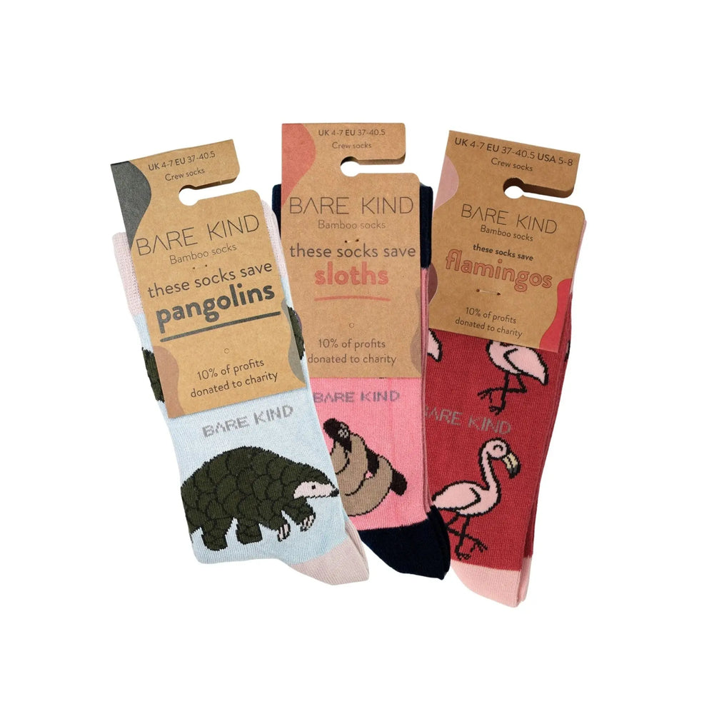 Pink Lover 3 Bamboo Sock Set Bare Kind