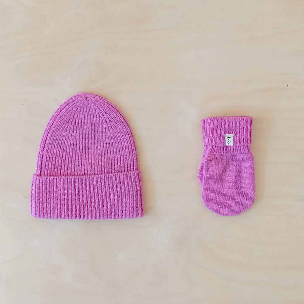 Pink Merino Beanie TartanBlanketCo