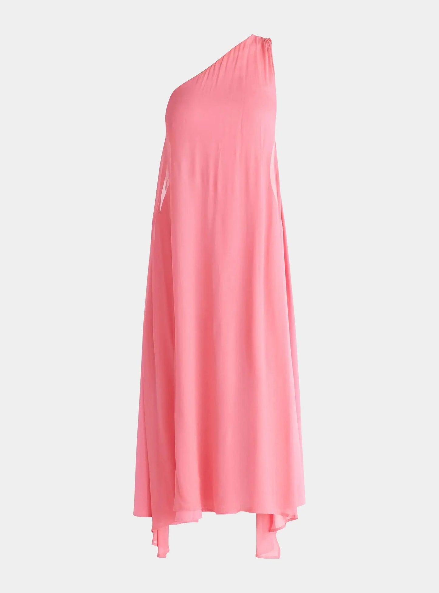 Pink One Shoulder Flowy Dress Paisie