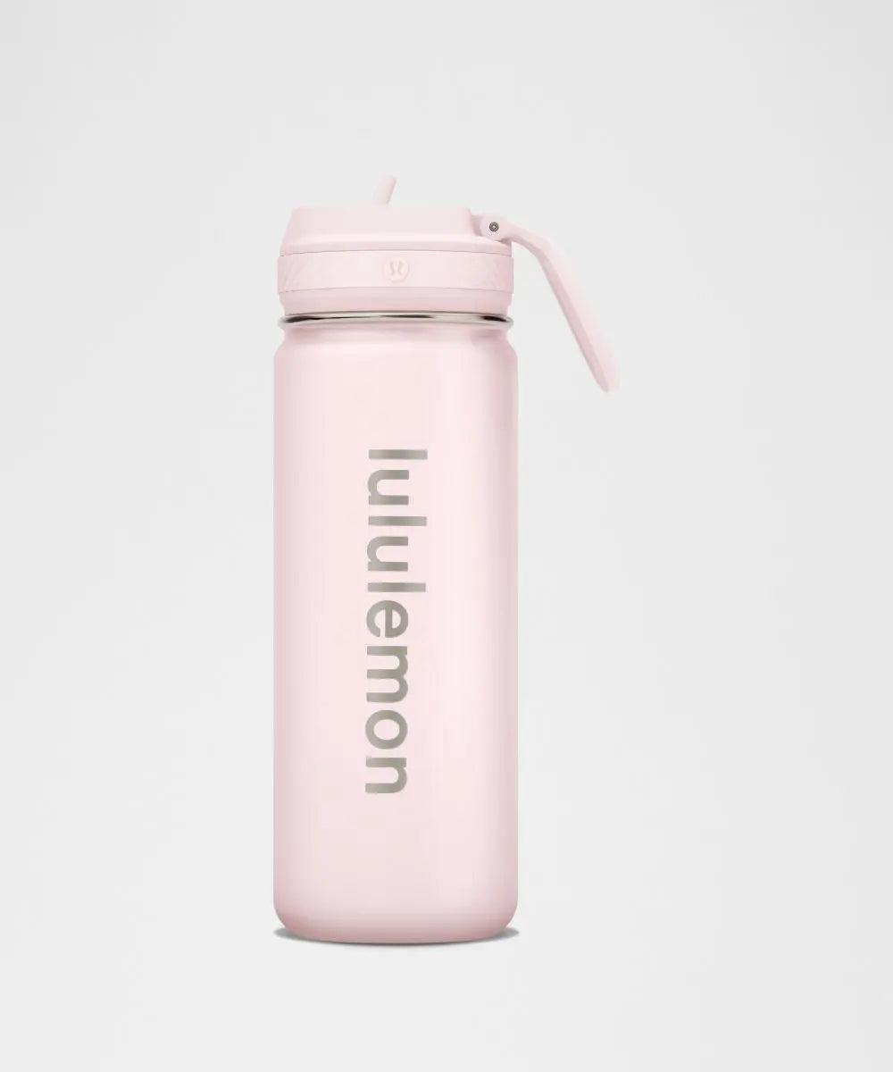 Pink Pearl Back to Life Sport Bottle 18oz Straw Lid Lululemon