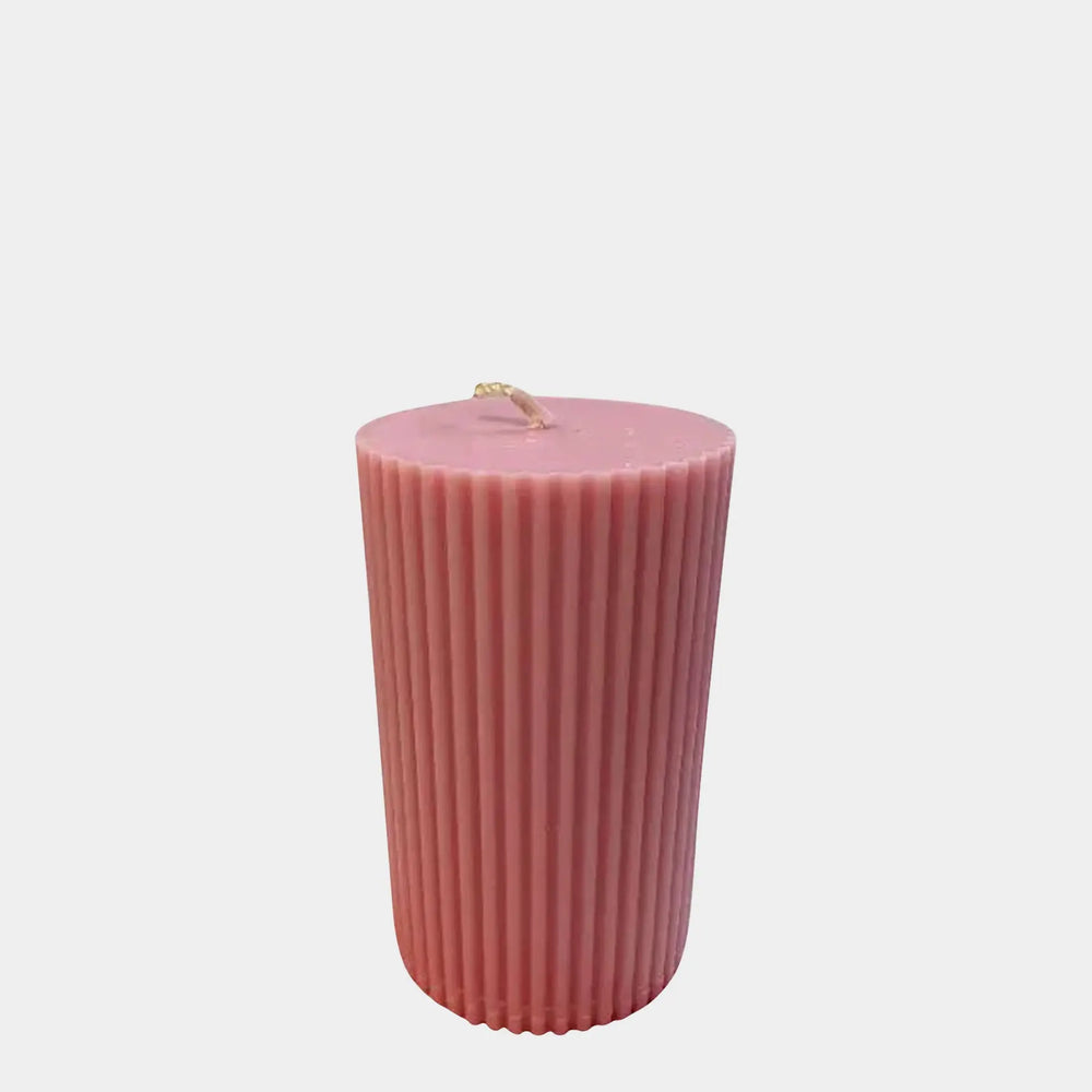 Pink Ribbed Pillar Lords Fragrance House