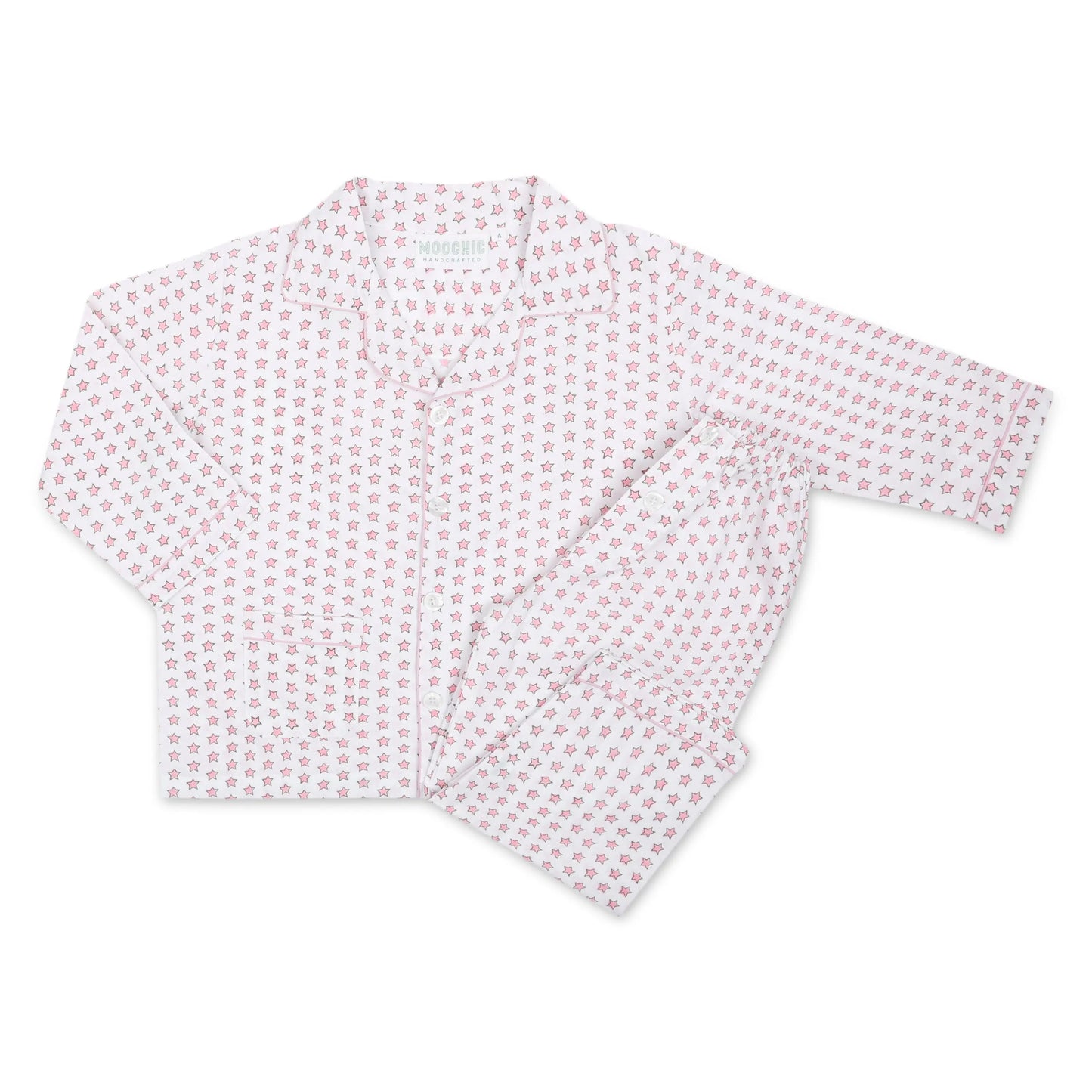 Pink Star Children's Pyjamas Moochic