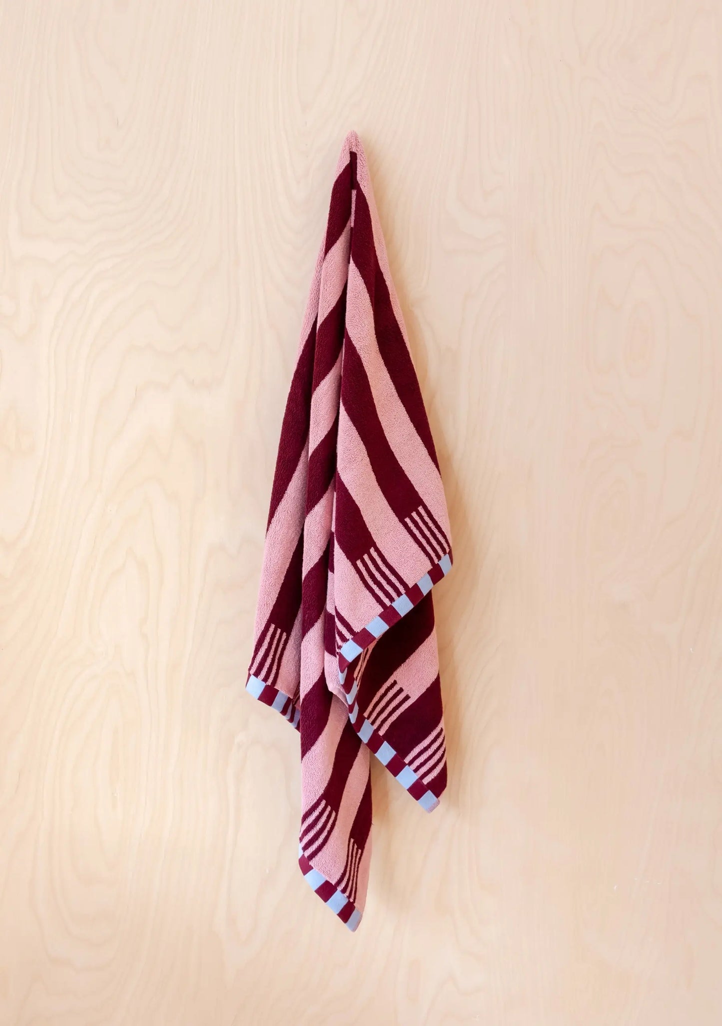 Pink Stripe Cotton Towels TartanBlanketCo