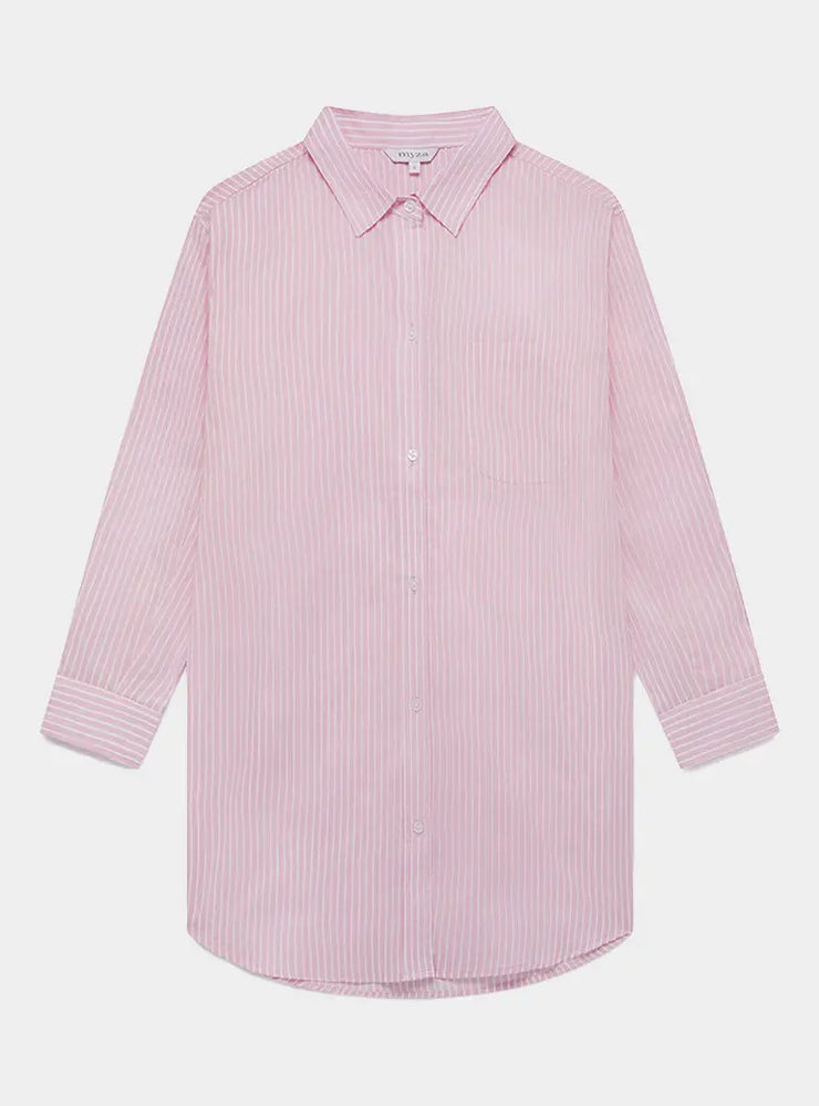 Pink Stripe Women's Organic Cotton Nightshirt Myza