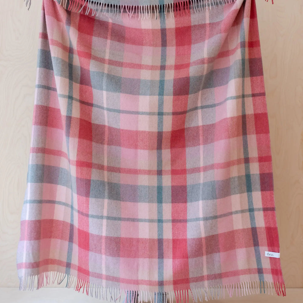 Pink Wool Blanket TartanBlanketCo