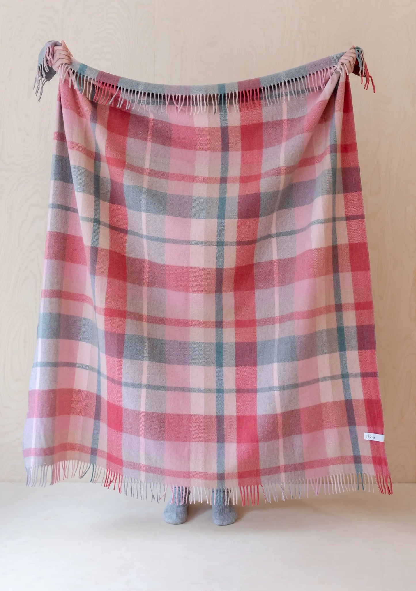 Pink Wool Blanket TartanBlanketCo