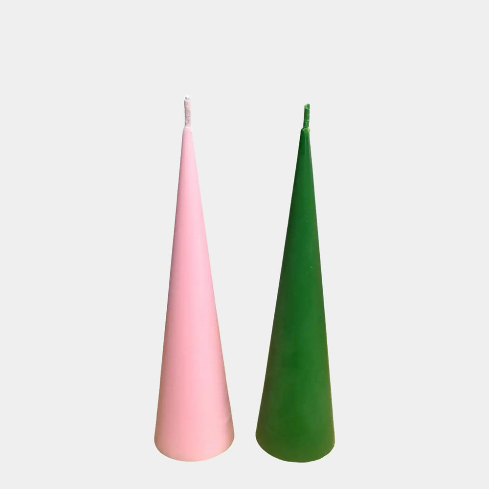 Pink & Green Cone Candle Duo Lords Fragrance House